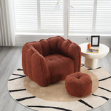 Soft Bean Bag Chair with High Resilient Foam(Chips)for living room and bedroom Comfortable Square Lazy Sofa with  Footstool - V.I.P Digital Presence
