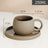 Coffee mug set ceramic retro stoneware Japanese mug and saucer combination - V.I.P Digital Presence
