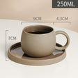Coffee mug set ceramic retro stoneware Japanese mug and saucer combination - V.I.P Digital Presence