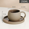 Coffee mug set ceramic retro stoneware Japanese mug and saucer combination - V.I.P Digital Presence