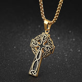 Spiral Cross Pearl Chain Necklace Titanium Steel Retro Pendant - V.I.P Digital Presence