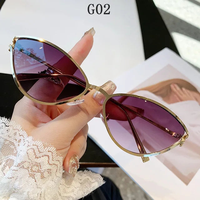 Cat Eye Sunglasses Women Trendy Vintage Vacation Designer Luxury Glasses Lentes De Sol Mujer Lunette Soleil Femme Vasos - V.I.P Digital Presence