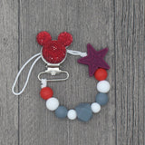 Silicone Round Beads and Star Beads Pacifier Clip Chain Strap Cute Dummy Nipple Leash Strap for Infant Toddler Baby Feeding - V.I.P Digital Presence