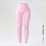 Threaded autumn and winter yoga pants seamless fitness pants high waisted sports yoga clothes leggings - V.I.P Digital Presence