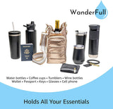 Funda para botella de plumón para exteriores de invierno, portátil, a la moda, con cinturón de hombro, bolsa para hervidor, funda para taza con preservación de calor oblicua de mano 