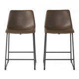 Vintage Style Brown 24-Inch Counter Stool (Set of 2) - V.I.P Digital Presence