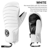 KUTOOK Winter Ski Mittens Windproof Snowboard Mittens Thermal Fleece Lining Skiing Gloves Waterproof Goatskin Palm Outdoor Sport - V.I.P Digital Presence
