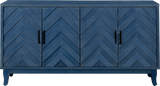 Stronger Vintage Style Buffet Cabinet Lacquered Accent Storage 4 Door Wooden - V.I.P Digital Presence