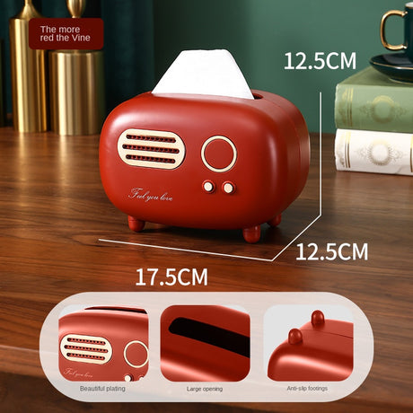 Paper towel box ABS light luxury retro style gift for living room, high-end home drawer paper towel box - V.I.P Digital Presence