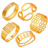 Fashion metal titanium steel bracelet with female geometric design and diamond studded spring buckle bracelet - V.I.P Digital Presence