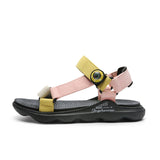 Sandalias para niños de color caramelo, zapatos para niños, zapatos pequeños y frescos para niñas, zapatos de playa con cinta para niños 