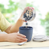 Portable Yogurt Cereal Cups with Lids. Ideal for Overnight Oats, DIY Salads & Parfaits. Great for Breakfast or Lunch - V.I.P Digital Presence