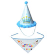 2Pcs/Set Dog Hat Bib Dog Birthday Bandana Scarf Adjustable Bandana Neckerchief Cat Dog Birthday Bib Hat Pet Supplies - V.I.P Digital Presence