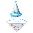 2Pcs/Set Dog Hat Bib Dog Birthday Bandana Scarf Adjustable Bandana Neckerchief Cat Dog Birthday Bib Hat Pet Supplies - V.I.P Digital Presence