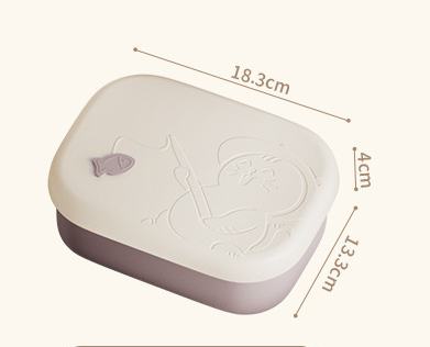 Cute and fashionable food grade silicone lunch box lunch box microwaveable compartment lunch box - V.I.P Digital Presence