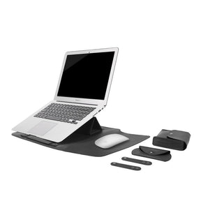 Laptop Bag PU Leather Sleeve Bag Waterproof Case For Macbook Air Pro 13 15 Portable Laptop Notebook Bag With Support Frame - V.I.P Digital Presence