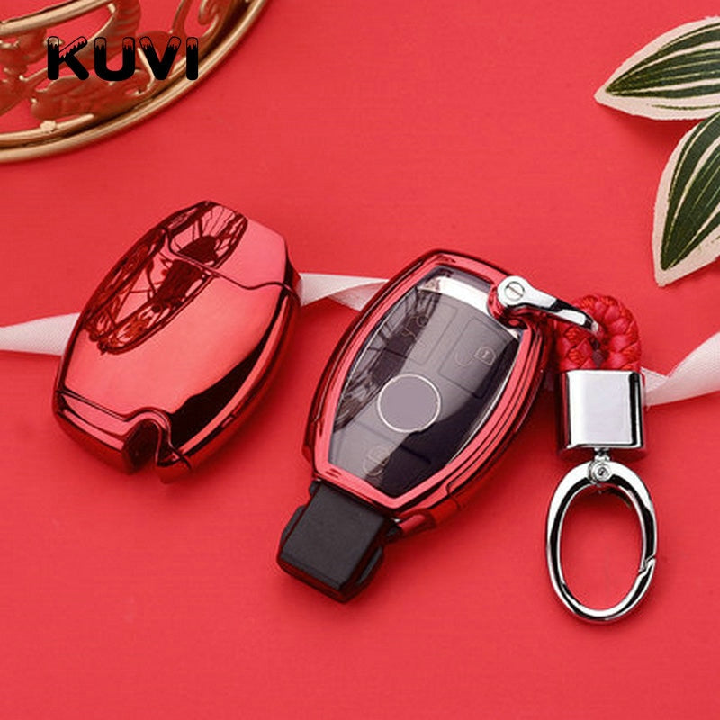 Hight quality PC+TPU key case cover Key case protective shell holder for Mercedes benz A B R G Class GLK GLA w204 W251 W463 W176 - V.I.P Digital Presence