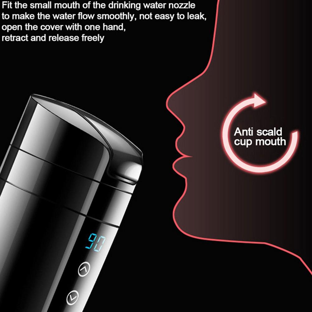 70W Real-time Temperature Vehicle Heating Cup 12V 24V Waterproof Stainless Steel Car Kettle Water Heater Car Mug Travel Kettle - V.I.P Digital Presence