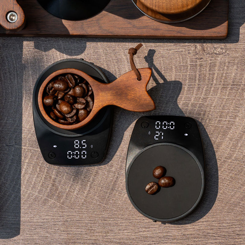 Mini Electronic Coffee Scale - Timed Weighing, Perfect for Italian Beans, Home & Coffee Bars - V.I.P Digital Presence