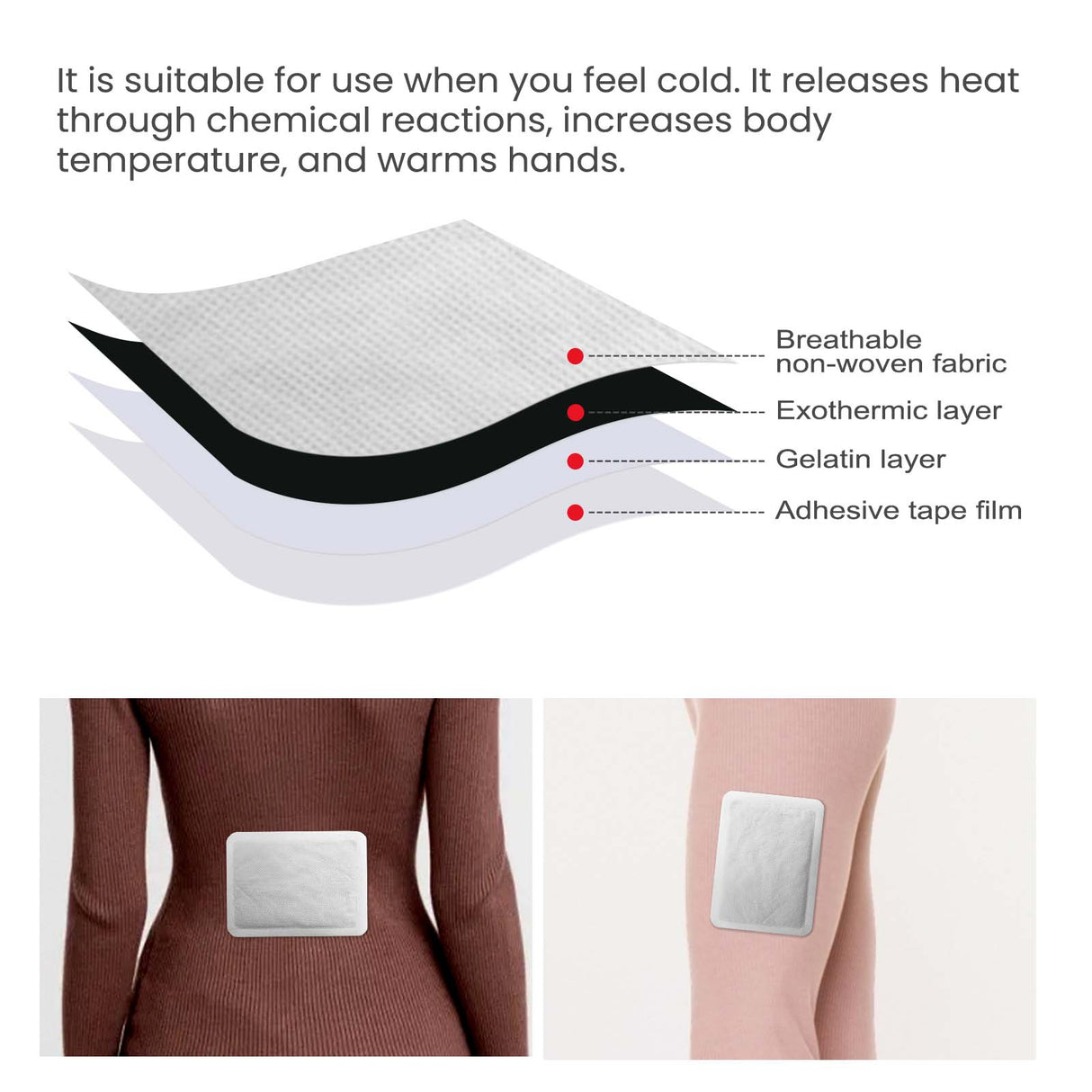 Calentador de manos portátil desechable para invierno, autocalentable, para el hogar