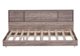 Full Size Daybed Frame with Storage Bookcases Wood Light Oak