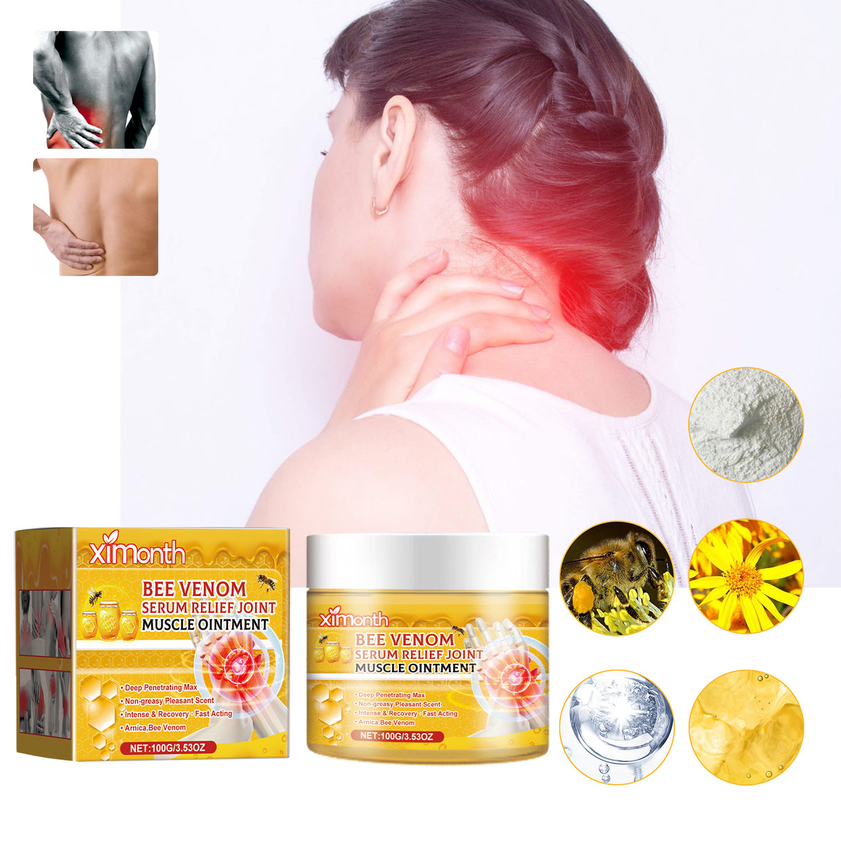 Bee Venom Joint Care Cream, Relieving Joint Muscle Soreness And Body Discomfort Care Massage Cream - V.I.P Digital Presence
