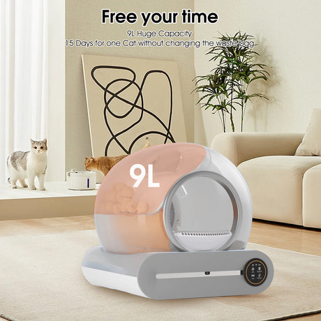 Automatic cleaning, eliminates odors, supports WiFi application control, intelligent automatic cat litter box with padding - V.I.P Digital Presence