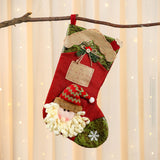 3D Linen Splicing Cartoon Christmas Socks Christmas Decorations Gift Pendants - V.I.P Digital Presence