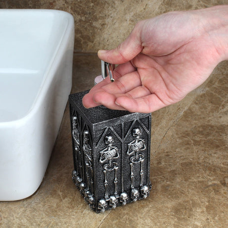 Creative home square bathroom hand sanitizer bottle decoration with a multi sided skull liquid bottle in the underground cave - V.I.P Digital Presence