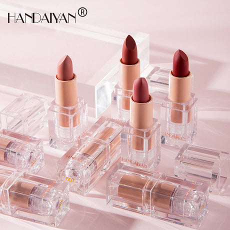 HANDAIYAN Matte Lipstick 12 Color Lipstick Not Easy To Fade Nude Pink Lipstick - V.I.P Digital Presence