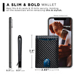 Carbon fiber pattern fashion dollar clip men's wallet short 2-fold ultra-thin anti-theft brush men's wallet - V.I.P Digital Presence