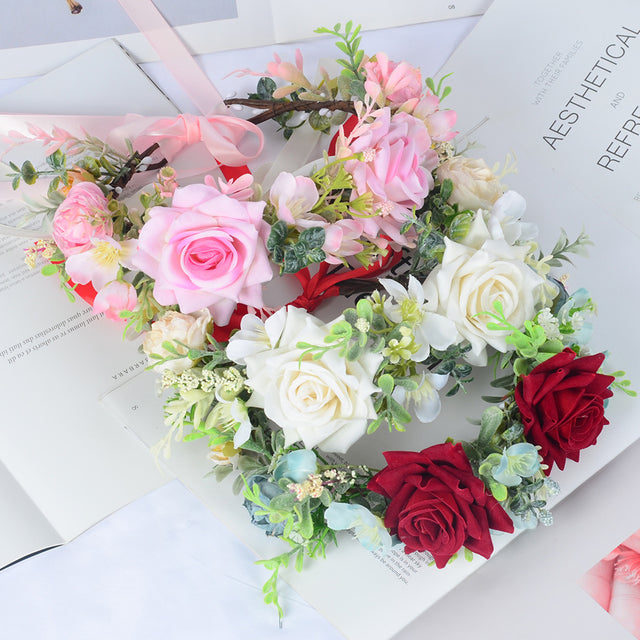 Simulated flower headdress tourist vacation princess flower fairy performance dance hair accessory female - V.I.P Digital Presence
