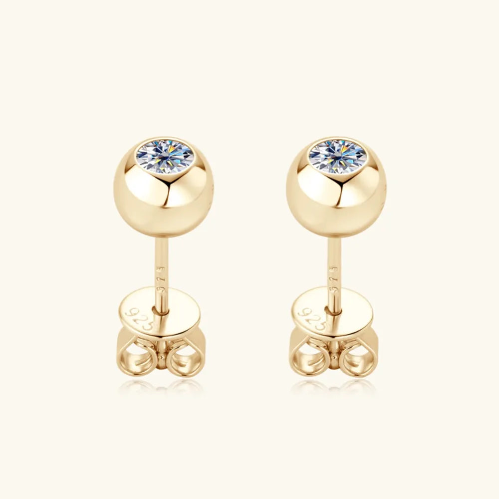 Moissanite 925 Sterling Silver Stud Earrings - V.I.P Digital Presence