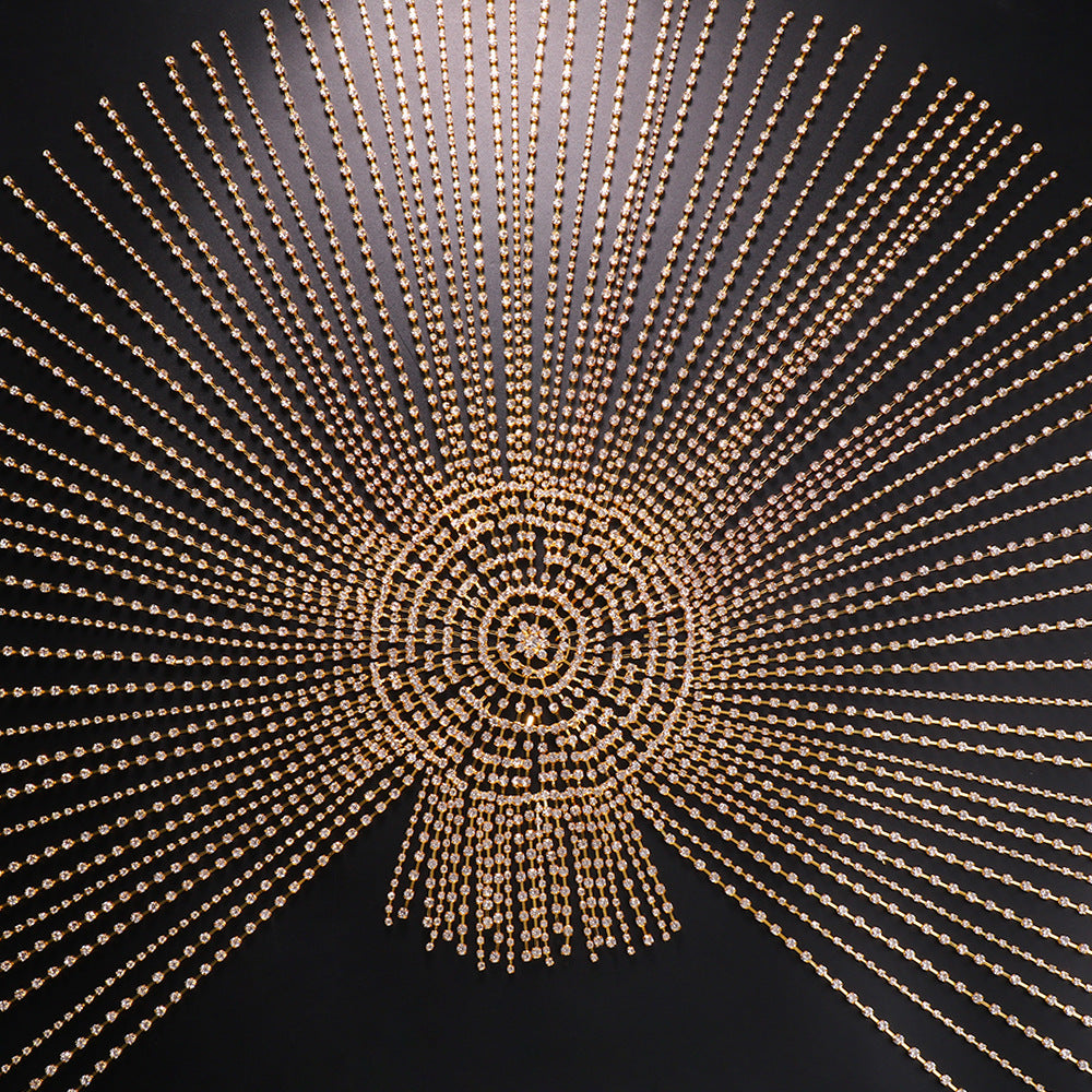 Exaggerated long flowing Su hair chain nightclub stage performance rhinestone hair accessories European and American headwear hair chain - V.I.P Digital Presence