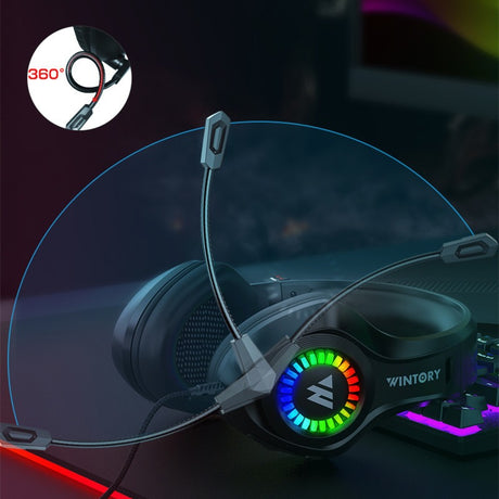 Head mounted gaming headphones wired e-sports luminous earphones mobile phones computers cool anchor headphones - V.I.P Digital Presence