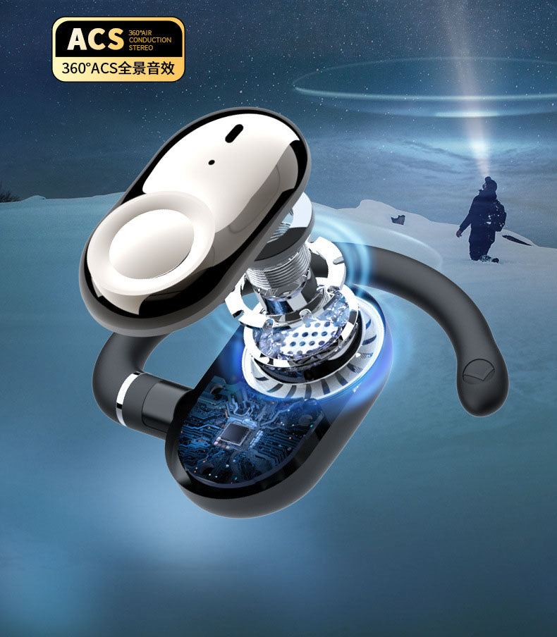 JM18 Bluetooth earphones wireless stereo OWS dual axis rotating hanging ear earphones - V.I.P Digital Presence