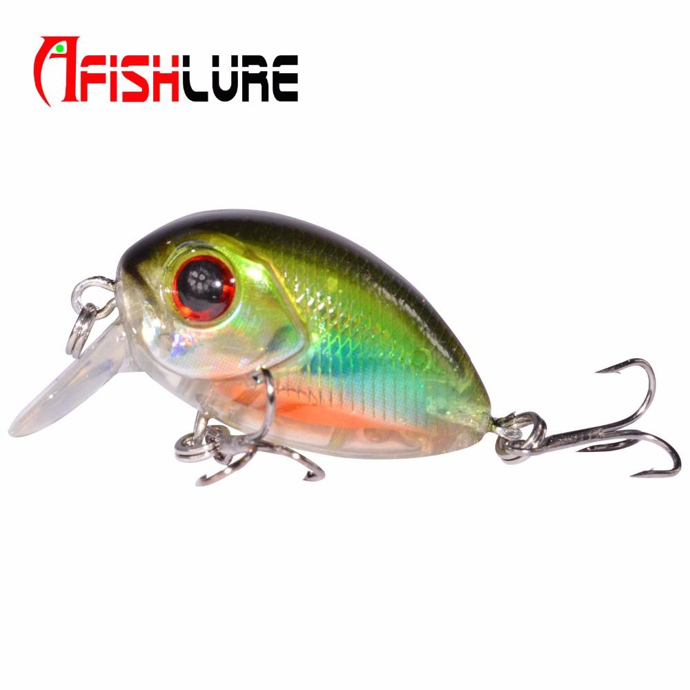 AFISHLURE 36 mm 3,5 g Crank Bait Señuelo de pesca artificial de plástico duro Carpa falsa Pesca Wobbler Leurre Peche Isca 