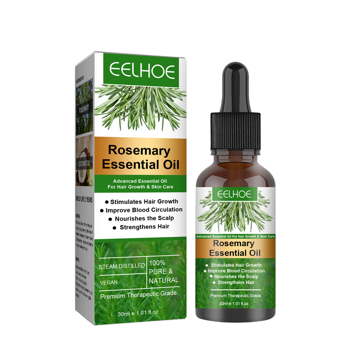 Rosemary Hair Essential Oil Gentle Scalp Care Soft Shine Natural Fluffy Hair Essential Oil - V.I.P Digital Presence