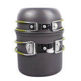 Portable Hard Aluminum Oxide Outdoor Cookware Set Convenient Three-Piece Combination Set Of Pots And Pans - V.I.P Digital Presence