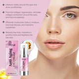 Crema para ojos suave, delicada, hidratante, iluminadora, reafirmante y masajeadora.