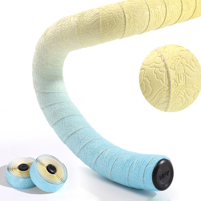 Road Bike Handlebar Tape: Double-Pinyin Cloud Pattern, Gradient Color, Comfortable, Shock - Absorbing, Breathable - V.I.P Digital Presence