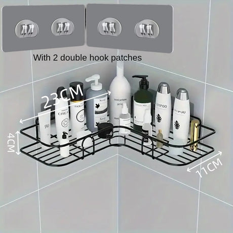 Bathroom Storage Rack Toilet Washroom Wall-Mounted Hole-Free Multi-Functional Iron Mesh Long Strip Organizer - V.I.P Digital Presence