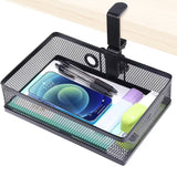 Mesh Desk Organizer with Clamp-on Swivel Pencil Drawer, having a hidden, sturdy C-Clamp mount system and easy installation. - V.I.P Digital Presence