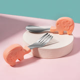 Baby Gadgets Tableware Set Children Utensil Stainless Steel Toddler Dinnerware Cutlery Cartoon Infant Food Feeding Spoon Fork - V.I.P Digital Presence