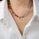 Titanium Steel Egg Yolk Stone Necklace - V.I.P Digital Presence