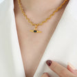 Stainless Steel Glass Cone Shaped Pendant Necklace - V.I.P Digital Presence