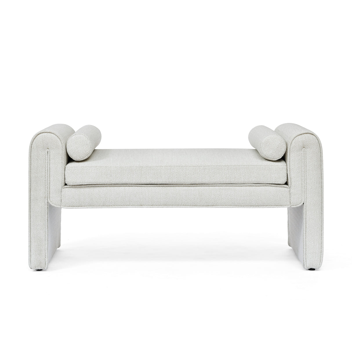 Bedroom storage stool, linen storage stool, large storage space, 50.39 inches white - V.I.P Digital Presence