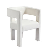 Contemporary Designed Fabric Upholstered Accent Chair Dining Chair for Living Room, Bedroom, Dining Room, Beige - V.I.P Digital Presence