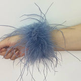 Real Ostrich feather cuff plumes bracelet for women white Cuffs pens Shirt with feathers girls fur cuffs ornament boa plume - V.I.P Digital Presence