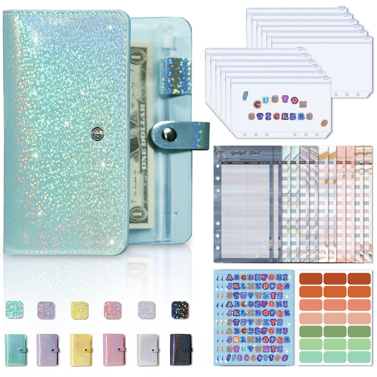 Full of Stars A6 Loose-Leaf Bookkeeping Notebook Creative Cash Budget Financial Planning Manual Account Book - V.I.P Digital Presence